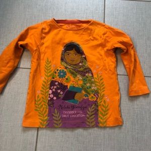 Piccolina Malala Yousafzai orange long sleeve tshirt